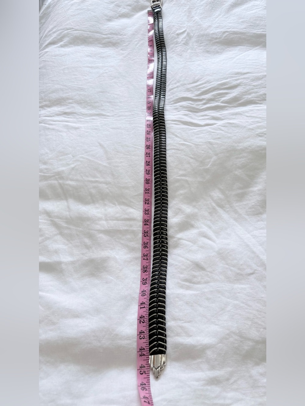 Tommy Bahama | Men’s 40 | Black Woven Braided Leather Spain Silver Tone Buckle - Picture 5 of 7